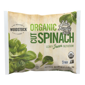 Organic Frozen Cut Spinach, 3 lb.