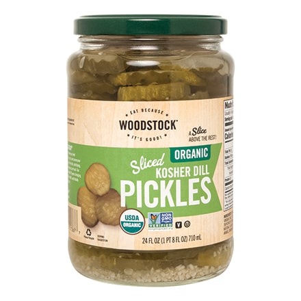 Organic Kosher Sliced Dill Pickles