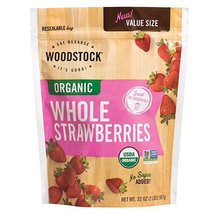 Organic Frozen Whole Strawberries, 32 oz.