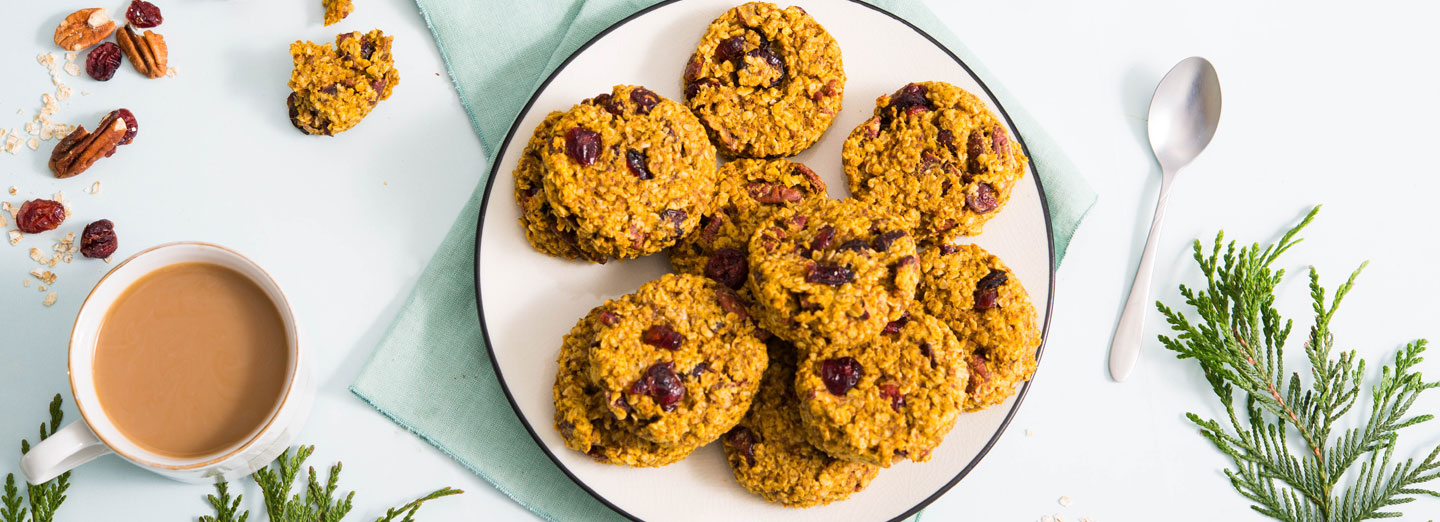 Pumpkin and Pecan Breakfast Cookies