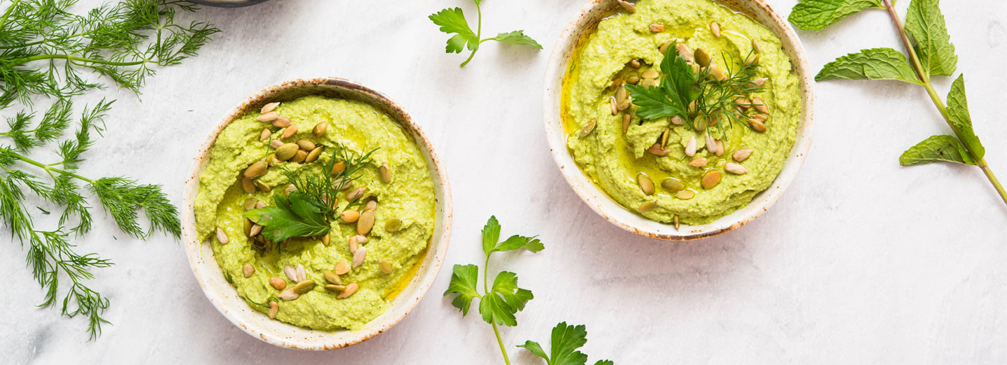 Green Pea and Herb Hummus