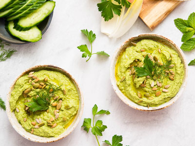 Green Pea and Herb Hummus