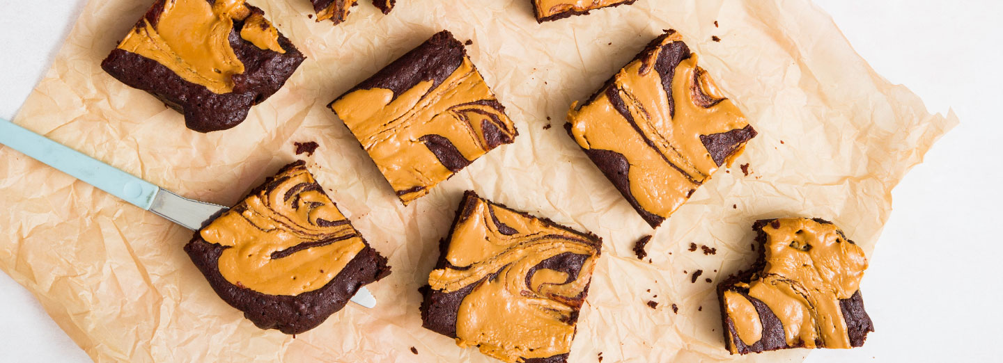 Peanut Butter Swirl Beet Brownies