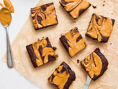 Peanut Butter Swirl Beet Brownies